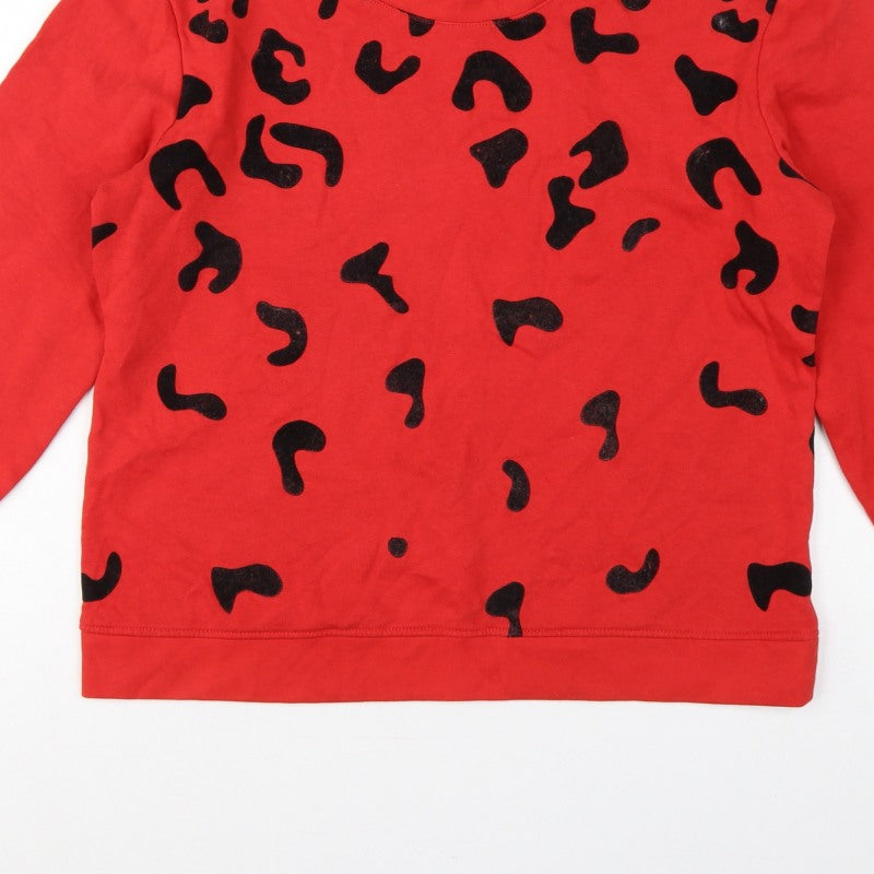 bpc Bonprix Women Red Leopard Print Sweatshirt UK 12 Pullover