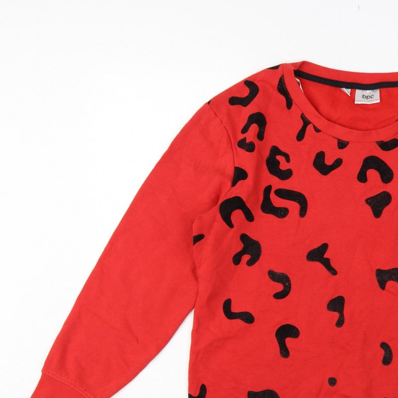 bpc Bonprix Women Red Leopard Print Sweatshirt UK 12 Pullover
