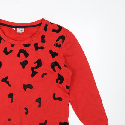 bpc Bonprix Women Red Leopard Print Sweatshirt UK 12 Pullover