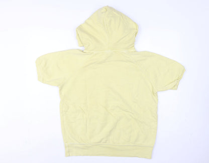 Gap Women's Yellow XL Short Sleeve Pullover Hoodie Kangaroo Pocket