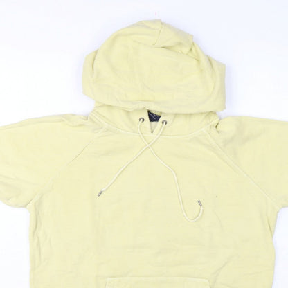 Gap Women's Yellow XL Short Sleeve Pullover Hoodie Kangaroo Pocket