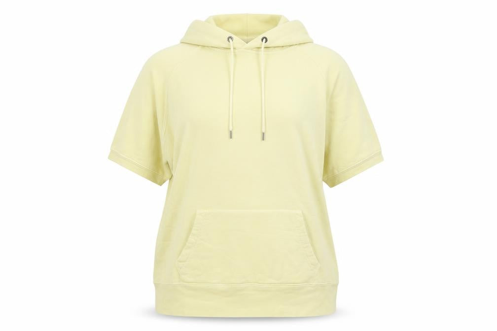 Gap Women's Yellow XL Short Sleeve Pullover Hoodie Kangaroo Pocket