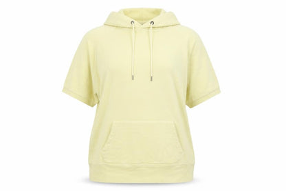 Gap Women's Yellow XL Short Sleeve Pullover Hoodie Kangaroo Pocket