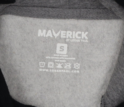 Maverick Logan Paul Men's Grey Black S Eagle Graphic Pullover Hoodie