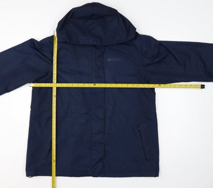 Mountain Warehouse Women’s Blue UK 16 Hooded Water Resistant Rain Jacket