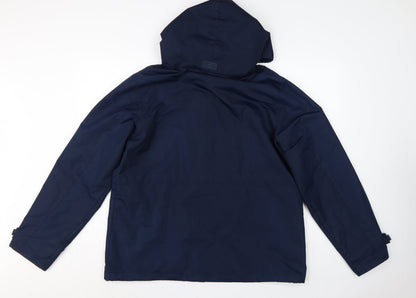 Mountain Warehouse Women’s Blue UK 16 Hooded Water Resistant Rain Jacket