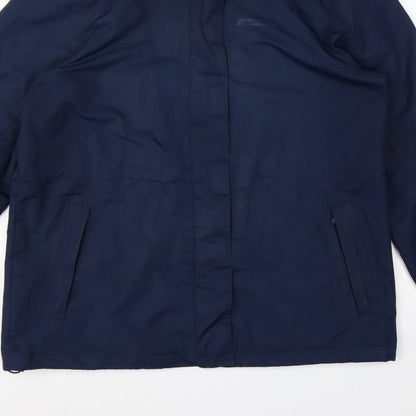 Mountain Warehouse Women’s Blue UK 16 Hooded Water Resistant Rain Jacket