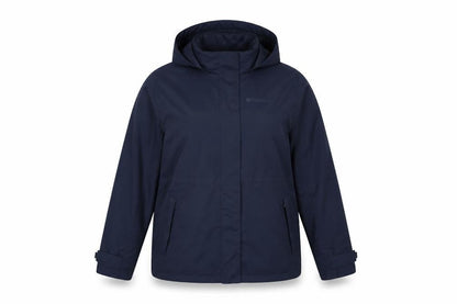 Mountain Warehouse Women’s Blue UK 16 Hooded Water Resistant Rain Jacket