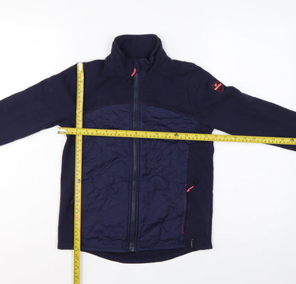 Decathlon Girls Blue Pink 12 Years Quilted Full Zip Riding Jacket