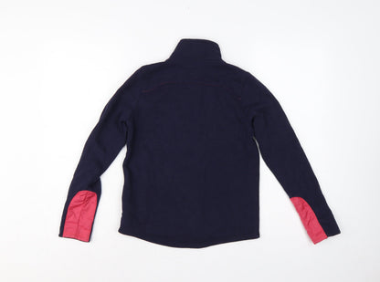 Decathlon Girls Blue Pink 12 Years Quilted Full Zip Riding Jacket