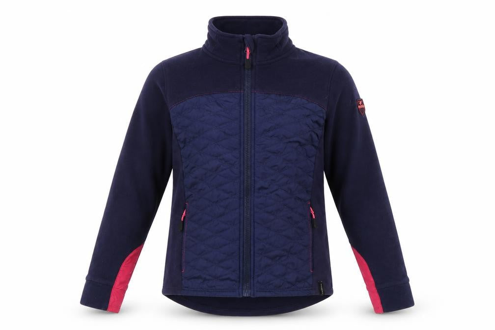 Decathlon Girls Blue Pink 12 Years Quilted Full Zip Riding Jacket