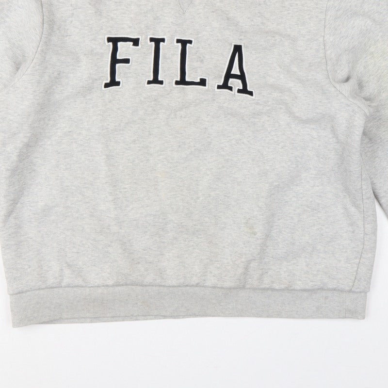 Fila Women Grey XL/16 Logo Pullover Crew Neck Sweatshirt