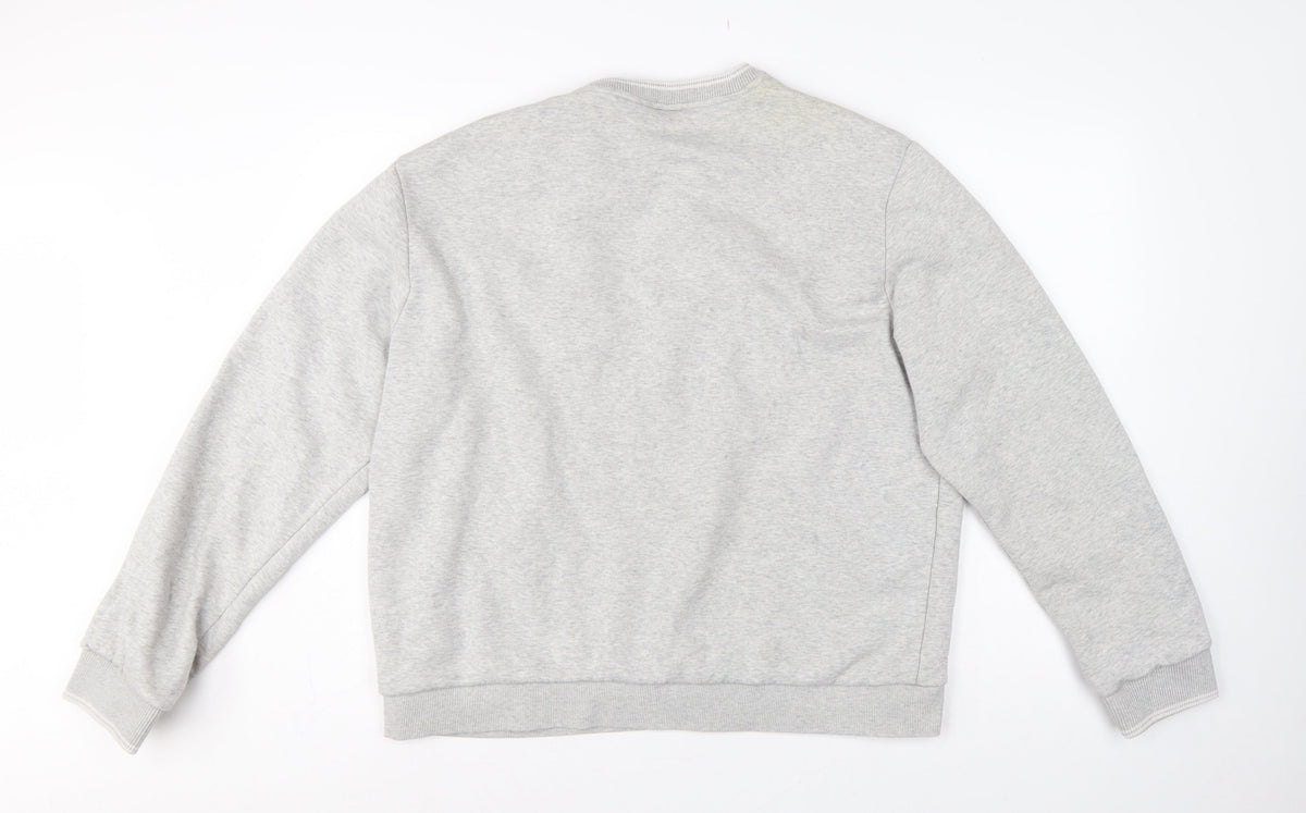 Fila Women Grey XL/16 Logo Pullover Crew Neck Sweatshirt
