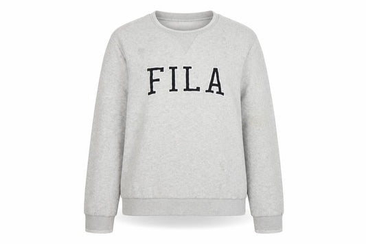 Fila Women Grey XL/16 Logo Pullover Crew Neck Sweatshirt