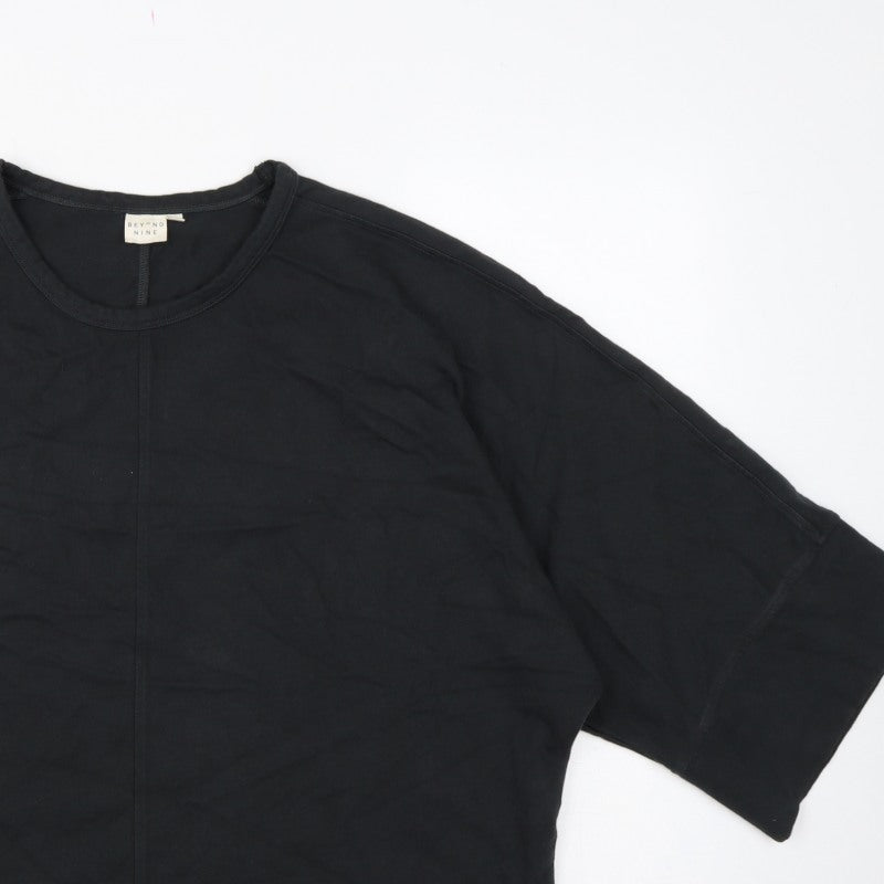 Beyond Nine Women’s Black M Oversized Dolman Sleeve Sweatshirt