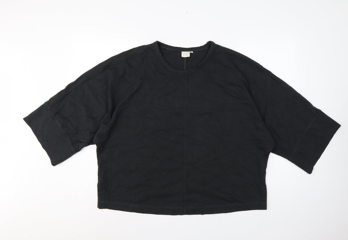 Beyond Nine Women’s Black M Oversized Dolman Sleeve Sweatshirt