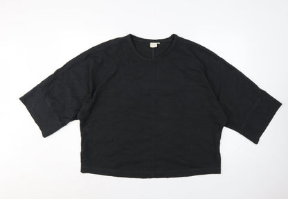 Beyond Nine Women’s Black M Oversized Dolman Sleeve Sweatshirt