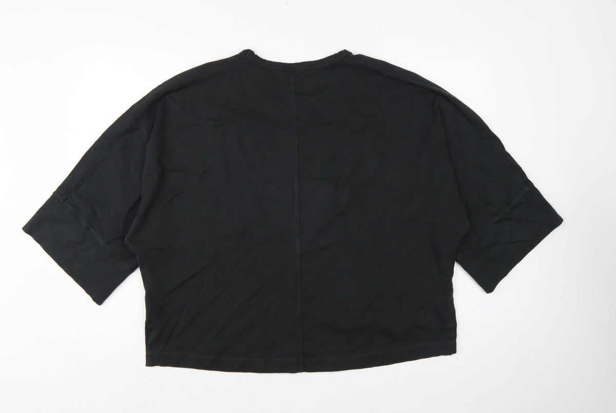 Beyond Nine Women’s Black M Oversized Dolman Sleeve Sweatshirt