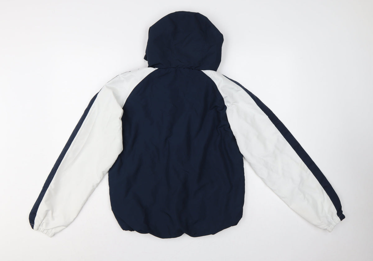 Lyle & Scott Boys Blue White Hooded Windbreaker Jacket 14-15 Years