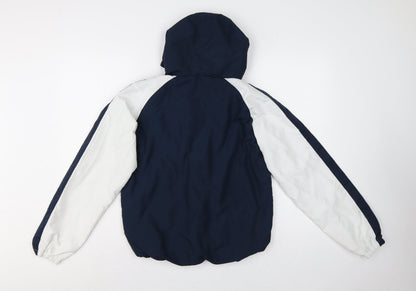 Lyle & Scott Boys Blue White Hooded Windbreaker Jacket 14-15 Years