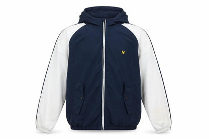 Lyle & Scott Boys Blue White Hooded Windbreaker Jacket 14-15 Years