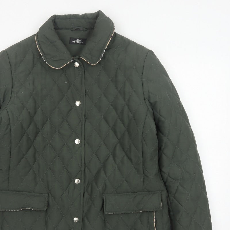 David Barry Women’s Green UK 14 Quilted Padded Jacket