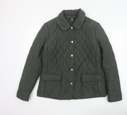 David Barry Women’s Green UK 14 Quilted Padded Jacket