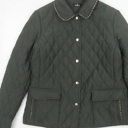 David Barry Women’s Green UK 14 Quilted Padded Jacket