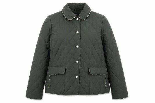 David Barry Women’s Green UK 14 Quilted Padded Jacket