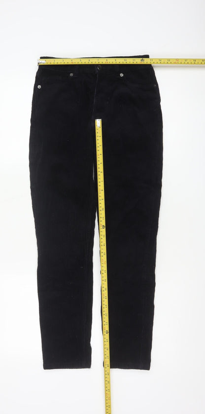 Monki Women’s Black UK 6 Corduroy Skinny Trousers