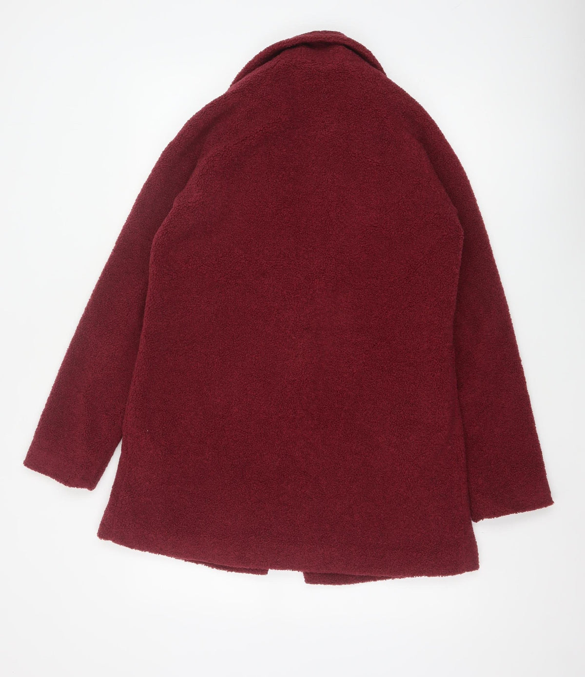 Next Girls Red Teddy Fleece Coat 15 Years Collared Lined Pockets
