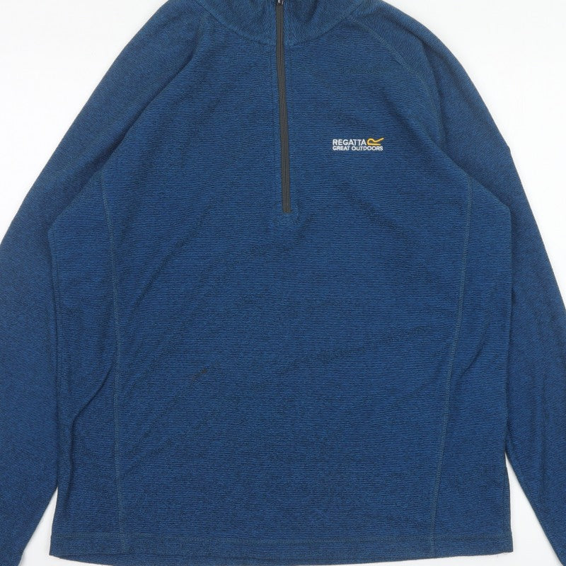 Regatta Men’s Blue L 1/2 Zip Pullover Fleece Sweatshirt