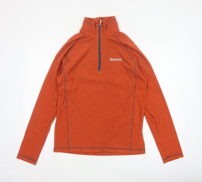 Regatta Men's Orange S Half Zip Fleece Sweatshirt Outdoor Hiking