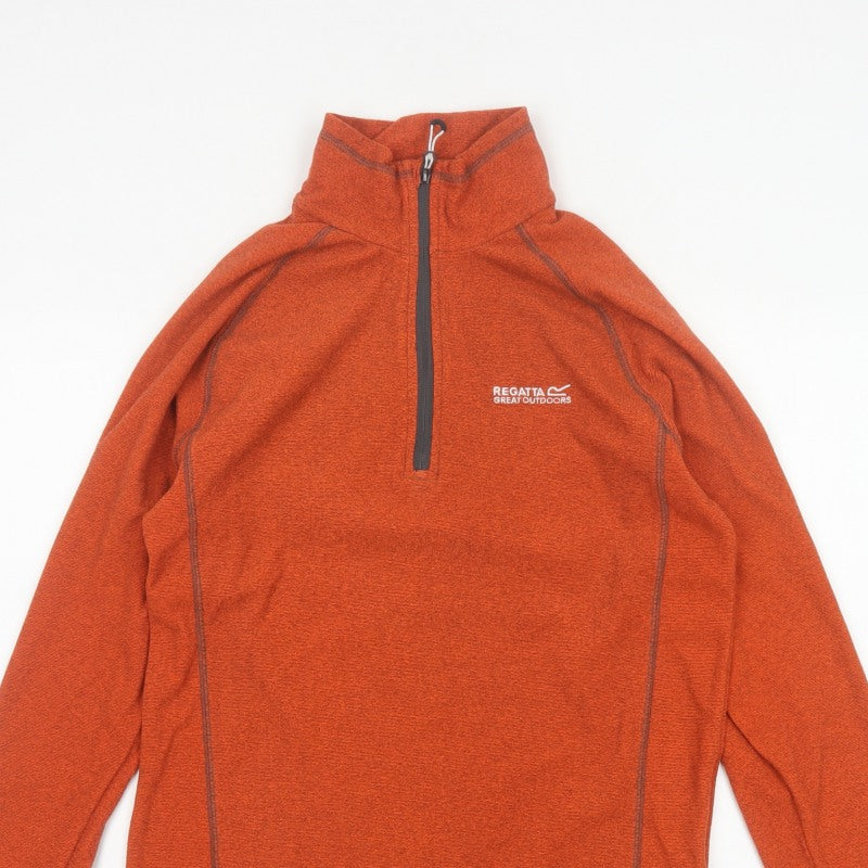 Regatta Men's Orange S Half Zip Fleece Sweatshirt Outdoor Hiking