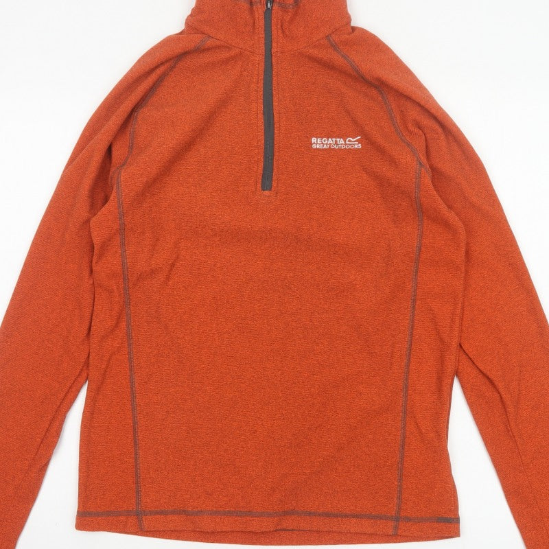 Regatta Men's Orange S Half Zip Fleece Sweatshirt Outdoor Hiking