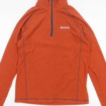 Regatta Men's Orange S Half Zip Fleece Sweatshirt Outdoor Hiking