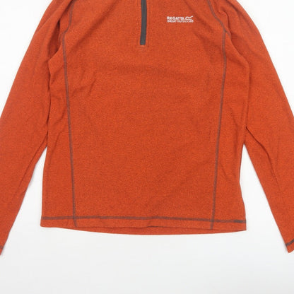 Regatta Men's Orange S Half Zip Fleece Sweatshirt Outdoor Hiking