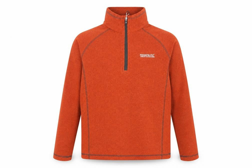 Regatta Men's Orange S Half Zip Fleece Sweatshirt Outdoor Hiking