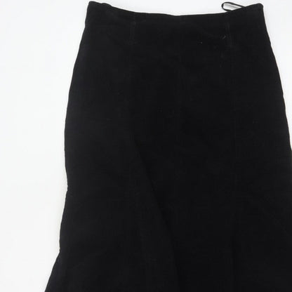 Bhs Women’s Black UK 10 Cotton Corduroy Flare Long Skirt