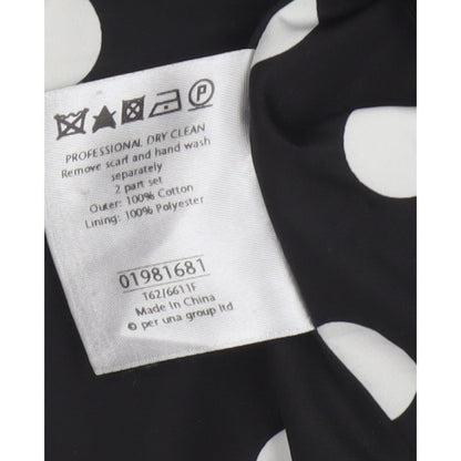 Per Una Women’s Black UK 12 Corduroy Pea Coat Buttoned