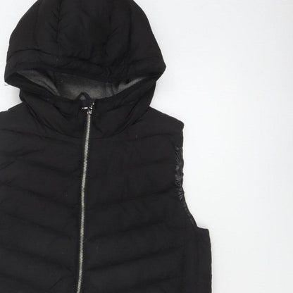 Gap Women’s Black M Hooded Quilted Puffer Waistcoat Gilet