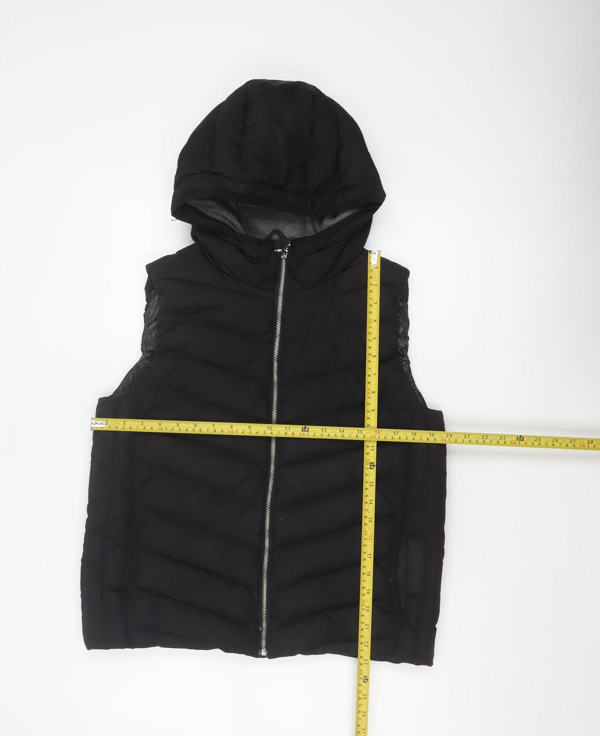 Gap Women’s Black M Hooded Quilted Puffer Waistcoat Gilet