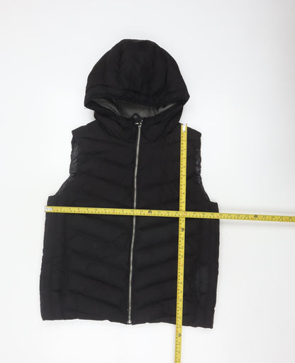 Gap Women’s Black M Hooded Quilted Puffer Waistcoat Gilet
