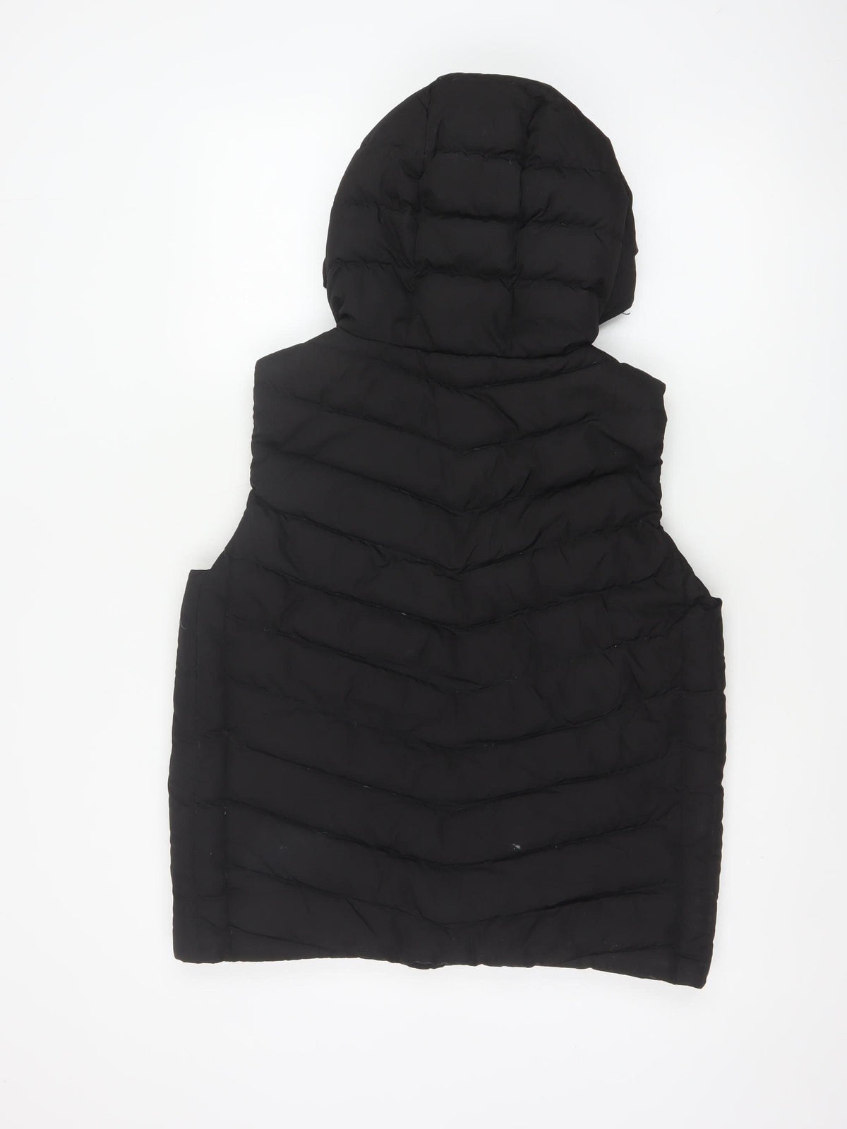 Gap Women’s Black M Hooded Quilted Puffer Waistcoat Gilet
