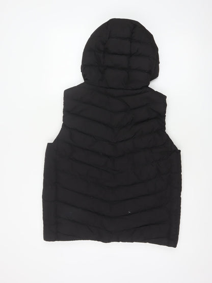 Gap Women’s Black M Hooded Quilted Puffer Waistcoat Gilet