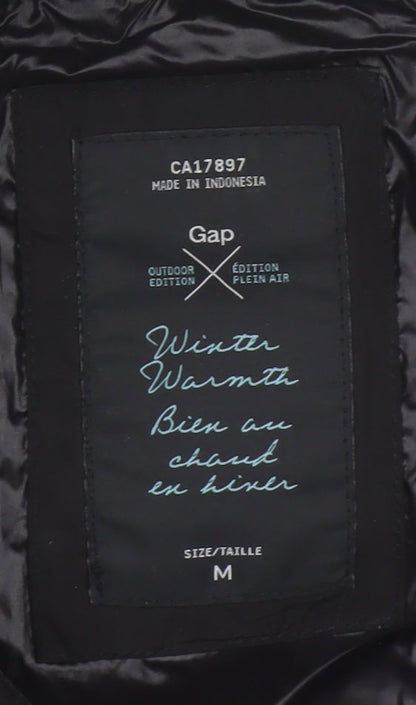 Gap Women’s Black M Hooded Quilted Puffer Waistcoat Gilet