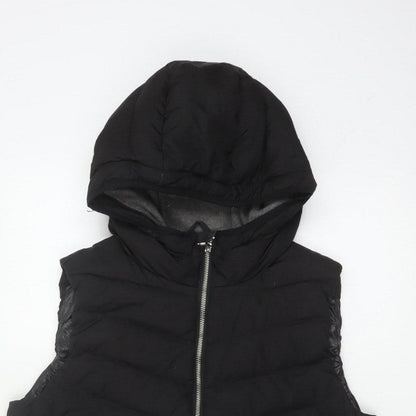 Gap Women’s Black M Hooded Quilted Puffer Waistcoat Gilet