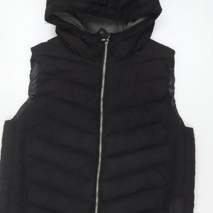 Gap Women’s Black M Hooded Quilted Puffer Waistcoat Gilet