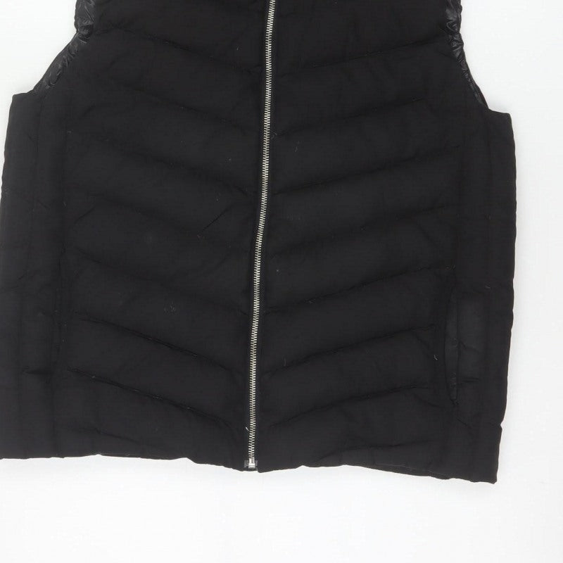 Gap Women’s Black M Hooded Quilted Puffer Waistcoat Gilet