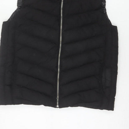 Gap Women’s Black M Hooded Quilted Puffer Waistcoat Gilet